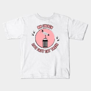 Live Fast Eat Trash | Aussie Bin Chicken Kids T-Shirt